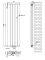 Дизайнерський вертикальний радіатор опалення ARTTIDESIGN Livorno II 5/1200/340/50 чорний матовий