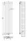 Вертикальний дизайнерський радіатор опалення ARTTIDESIGN Livorno II 6/1600/408/50 білий матовий