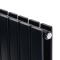 Вертикальний дизайнерський радіатор опалення ARTTIDESIGN Livorno II 7/1400/476/50 чорний матовий