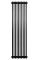 Вертикальний дизайнерський радіатор опалення ARTTIDESIGN Bari II 10/1800/470/50 чорний матовий
