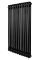 Вертикальний дизайнерський радіатор опалення ARTTIDESIGN Bari II 12/1200/560/50 чорний матовий