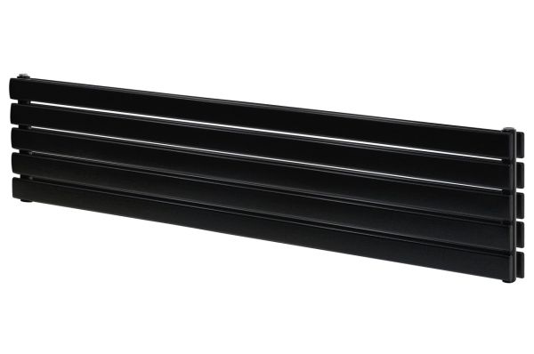 Горизонтальний дизайнерський радіатор опалення ARTTIDESIGN Livorno II G 5/340/2200/50 чорний матовий