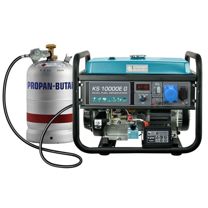 Газобензиновый генератор 8 кВт Konner & Sohnen KS 10000E G
