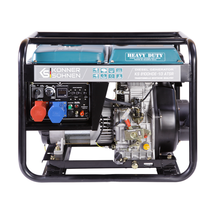 Дизельний генератор 6,5 кВт Konner&Sohnen KS 8100HDE-1/3 ATSR (EURO V)