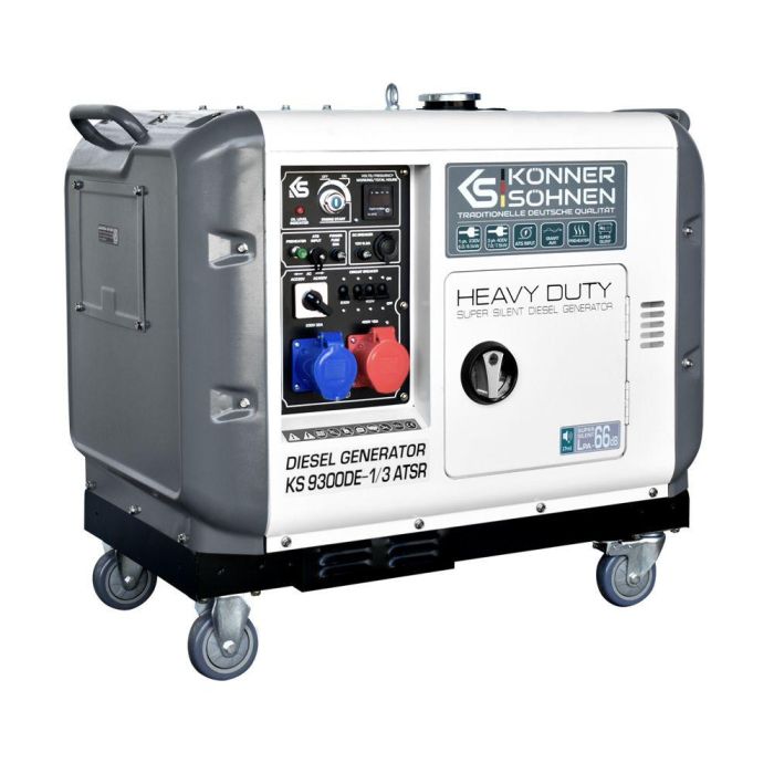 Дизель генератор передвижной 7,5 кВт Konner & Sohnen KS 9300DE-1/3 ATSR
