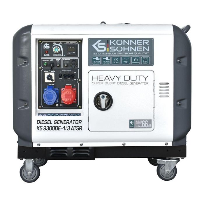 Дизель генератор передвижной 7,5 кВт Konner & Sohnen KS 9300DE-1/3 ATSR