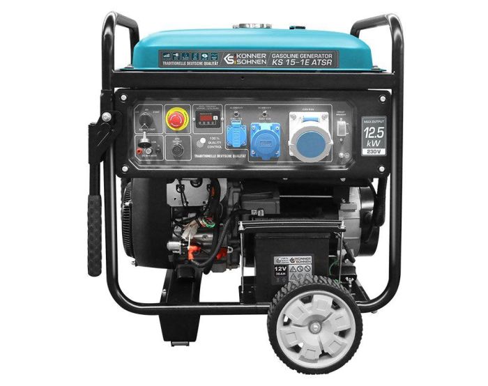 Бензиновый двухцилиндровый генератор  12 кВт Konner & Sohnen KS 15-1E ATSR