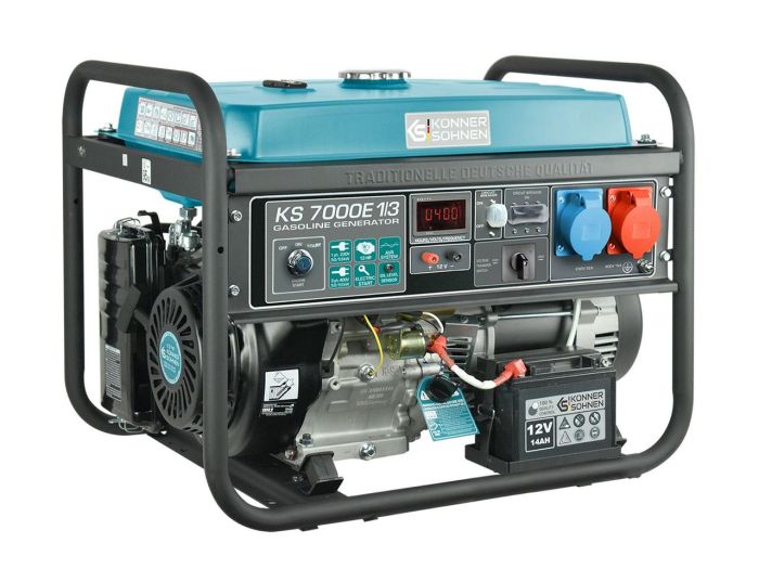 Бензиновый генератор 5,5 кВт Konner & Sohnen KS 7000E 1/3
