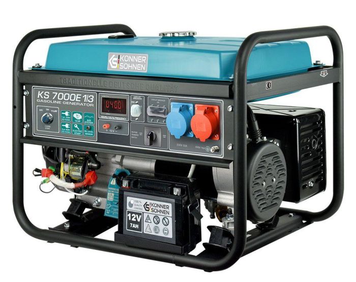 Бензиновый генератор 5,5 кВт Konner & Sohnen KS 7000E 1/3