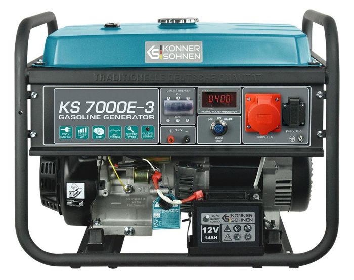 Бензиновый генератор 5,5 кВт Konner&Sohnen KS 7000E-3