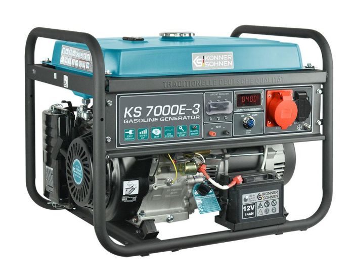 Бензиновый генератор 5,5 кВт Konner&Sohnen KS 7000E-3