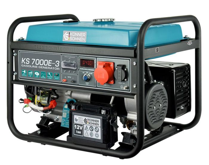 Бензиновый генератор 5,5 кВт Konner&Sohnen KS 7000E-3