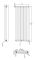 Вертикальний дизайнерський радіатор опалення ARTTIDESIGN Ancona II 8/1000/368 білий матовий
