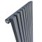 Вертикальний дизайнерський радіатор опалення ARTTIDESIGN Ancona 10/1800/460/50 сирій матовий