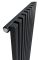 Вертикальний дизайнерський радіатор опалення ARTTIDESIGN Ancona 10/1800/460/50 чорний матовий