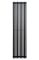 Вертикальний дизайнерський радіатор опалення ARTTIDESIGN Ancona II 10/1800/460/50 чорний матовий