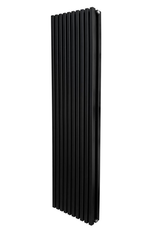 Вертикальний дизайнерський радіатор опалення ARTTIDESIGN Ancona II 10/1800/460/50 чорний матовий
