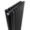 Вертикальний дизайнерський радіатор опалення ARTTIDESIGN Ancona II 10/1800/460/50 чорний матовий