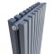 Вертикальний дизайнерський радіатор опалення ARTTIDESIGN Ancona II 10/1800/460/50 сирій матовий
