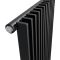Вертикальний дизайнерський радіатор опалення ARTTIDESIGN Pesaro 13/1800/470/50 чорний матовий