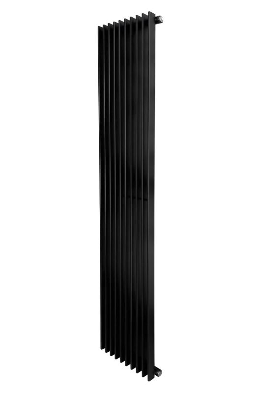 Вертикальний дизайнерський радіатор опалення ARTTIDESIGN Pesaro 10/1800/360/50 чорний матовий