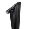Вертикальний дизайнерський радіатор опалення ARTTIDESIGN Pesaro 10/1800/360/50 чорний матовий
