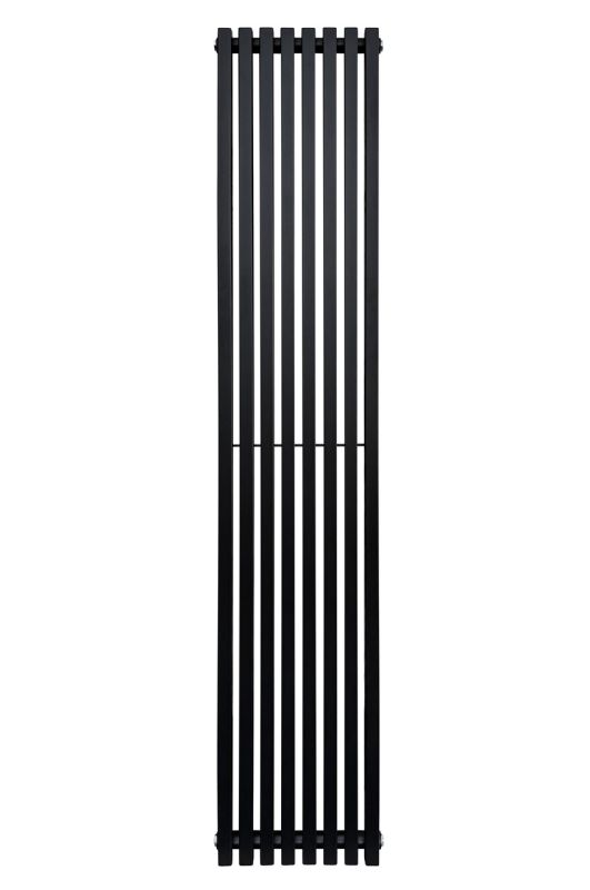 Вертикальный дизайнерский радиатор отопления ARTTIDESIGN Ancona II 8/1800/368 черный матовый