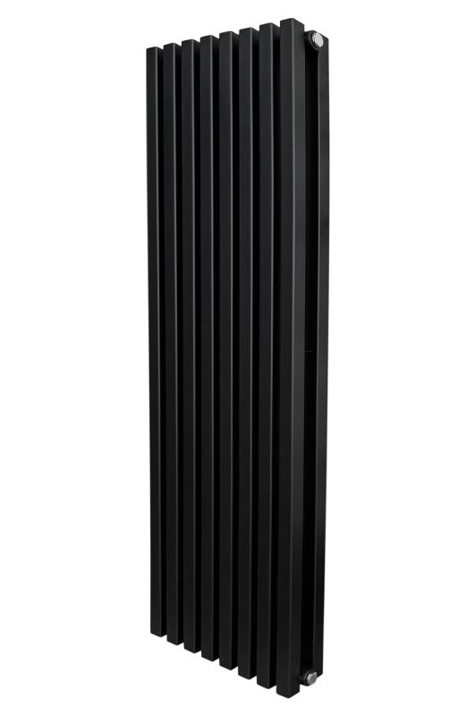 Вертикальный дизайнерский радиатор отопления ARTTIDESIGN Ancona II 8/1000/368 черный матовый