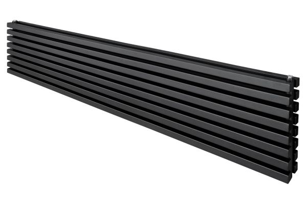 Горизонтальный дизайнерский радиатор отопления ARTTIDESIGN Ancona ІІ G 8/368/1800 чорний матовий