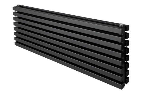 Горизонтальный дизайнерский радиатор отопления ARTTIDESIGN Ancona ІІ G 8/368/1000 чорний матовий