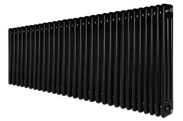 Горизонтальний дизайнерський радіатор опалення ARTTIDESIGN Bari III G 30/600/1370/50 чорний матовий