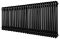 Горизонтальний дизайнерський радіатор опалення ARTTIDESIGN Bari II G 30/500/1370 чорний матовий