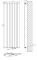 Дизайнерський вертикальний радіатор опалення ARTTIDESIGN Livorno 8/1800/544/50 білий матовий.