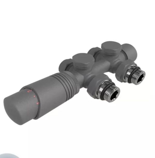 КРАН ТЕРМО 50ММ №4 УНІВЕРСАЛЬНИЙ ARTTIDESIGN "БІНОКЛЬ" сірий матовий