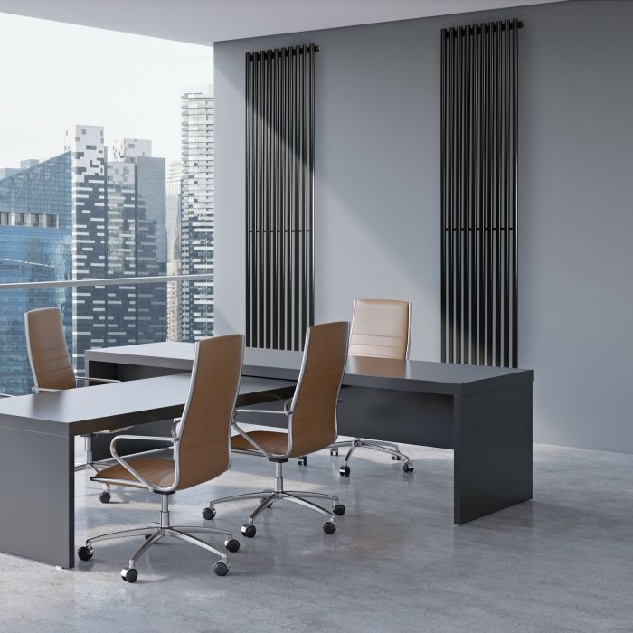 Радіатор дизайн Betatherm 387x1800 Praktikum-1 BLACK Вертикал