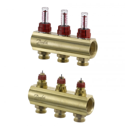 Коллектор Danfoss FHF 3+3 з ротаметрами (088U0523)