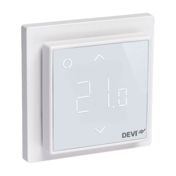 DEVIreg Smart Pure White, Wi-Fi терморегулятор сенсорний, програмований, тижневий, білий