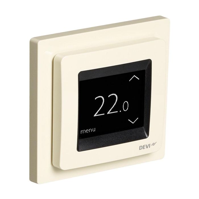 DEVIreg Touch ivory, терморегулятор сенсорний, програмований, тижневий, слонова кістка