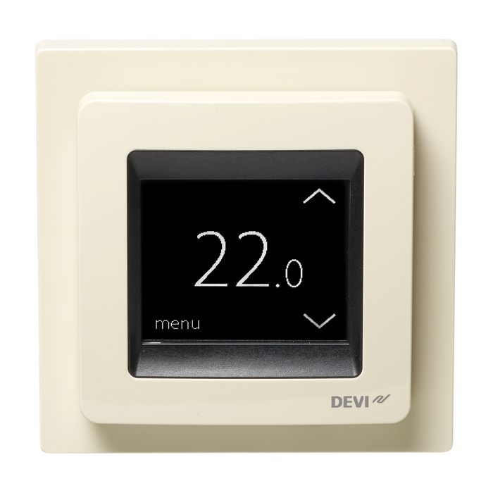 DEVIreg Touch ivory, терморегулятор сенсорний, програмований, тижневий, слонова кістка