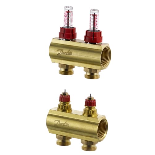 Колектор Danfoss FHF 2+2 з ротаметрами (088U0522)