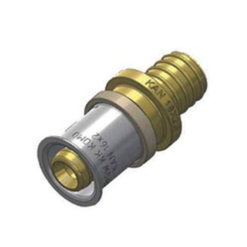 З'єднувач латунний Press з прес-кільцем перехідний PUSH / PRESS fi 18x2/16x2 KAN-therm