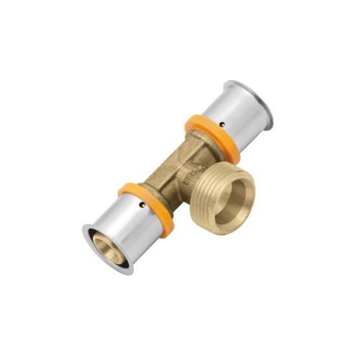 Трійник латунний Press з прес-кільцем із зовнішнім різьбленням 16xG1/2"x16 KAN-therm