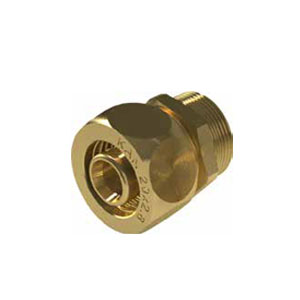 Соединитель латунний свинчиваемый резьба наружная KAN-therm UltraLine - 14 G1/2"