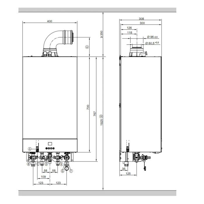 Viessmann Vitodens classic 25кВт 2-конт котел конденсац газовий BPKB-25 (3205004)