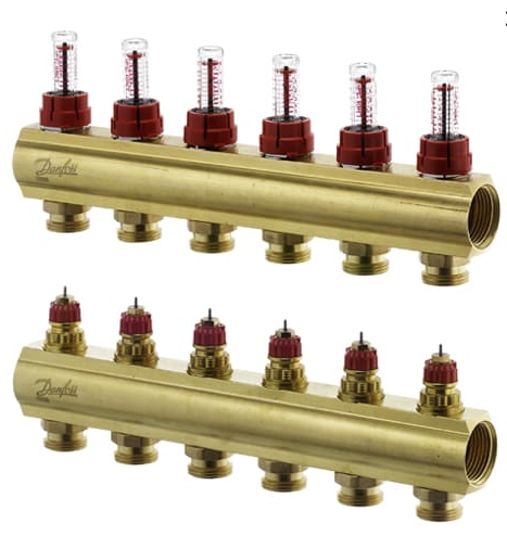 Колектор Danfoss FHF 6+6 з ротаметрами (088U0526)