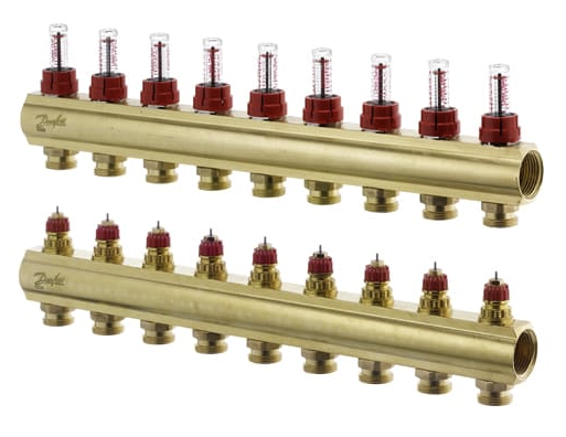 Колектор Danfoss FHF 9+9 з ротаметрами (088U0529)