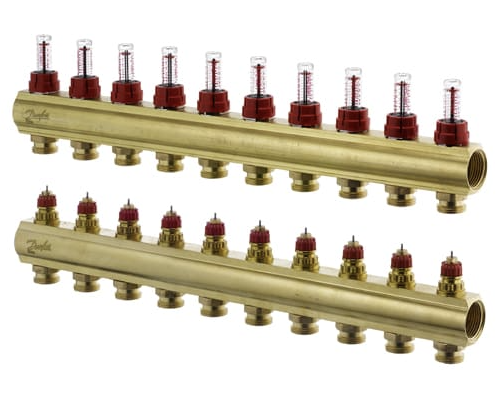 Колектор Danfoss FHF 10+10 з ротаметрами (088U0530)