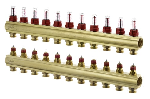 Колектор Danfoss FHF 11+11 з ротаметрами (088U0531)