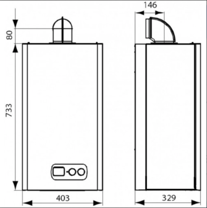 Котел Hi-Therm OPTIMUS 18кВт Турция 2-конт турбо газовий