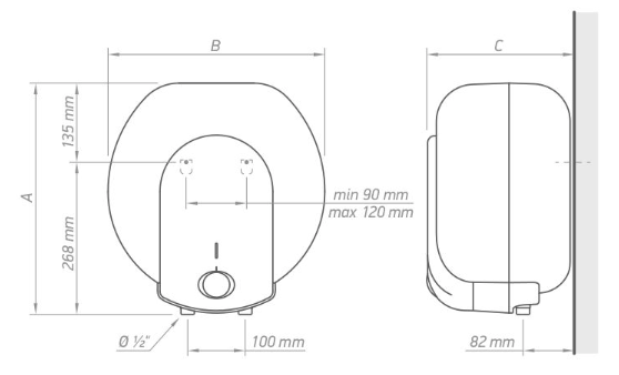 Бойлер Tesy Compact 15 (над раковиною)